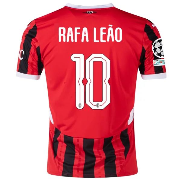 Men's Limited - Release American Football Jerseys of Rookie Stars for Early Adopters and FansPuma AC Milan Rafael Leão Home Jersey w/ Champions League Patches 24/25 (Puma Red/Puma Black)