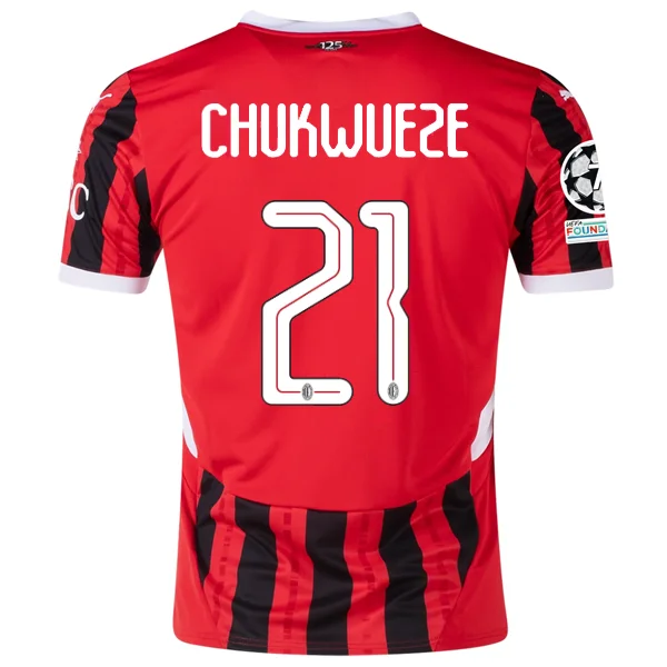 Men's Moisture - Wicking Lacrosse Jerseys with Mesh Panels for Optimal Performance on the FieldPuma AC Milan Samuel Chukwueze Home Jersey w/ Champions League Patches 24/25 (Puma Red/Puma Black)