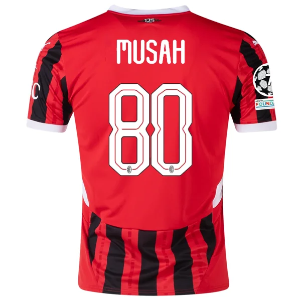 Men's NBA Authentic Team Jerseys in Official Team Colors for True Basketball FansPuma AC Milan Yunus Musah Home Jersey w/ Champions League Patches 24/25 (Puma Red/Puma Black)