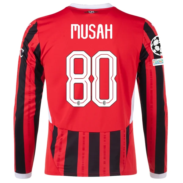 Men's Moisture - Wicking Golf Jerseys with UV Protection for Comfortable Rounds on the CoursePuma AC Milan Yunus Musah Home Long Sleeve Jersey w/ Champions League Patches 24/25 (Red/Black)