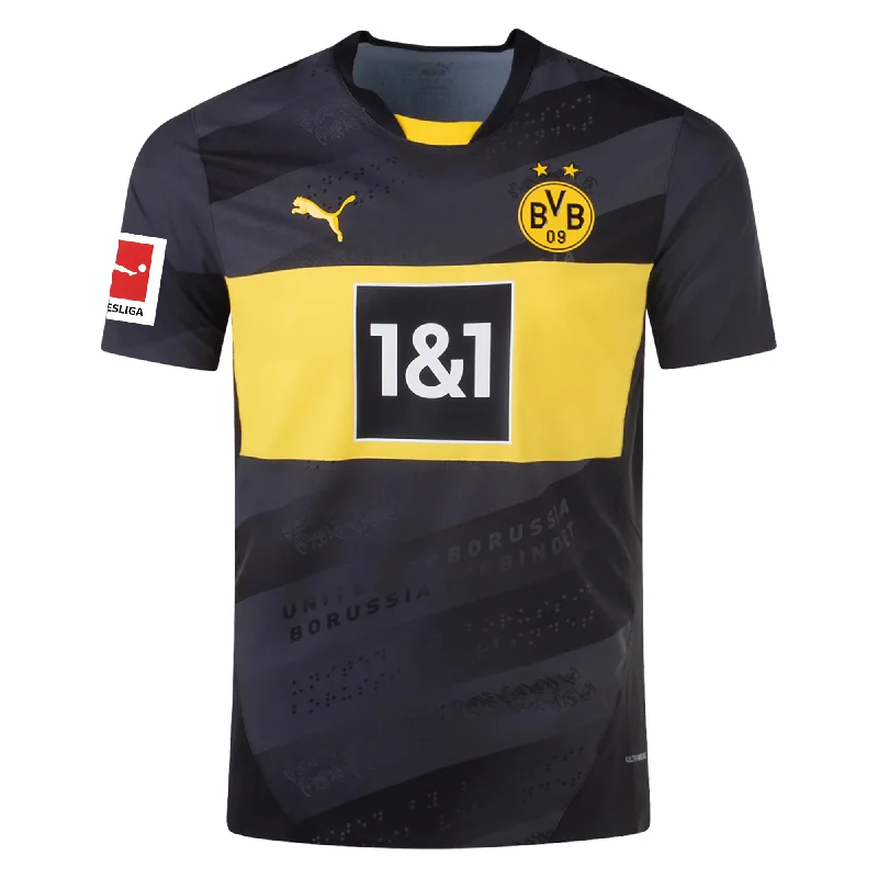 Men's Limited - Release American Football Jerseys of Rookie Stars for Early Adopters and FansPuma Borussia Dortmund Authentic Away Jersey w/ Bundesliga Patch 24/25 (Puma Black/Faster Yellow)