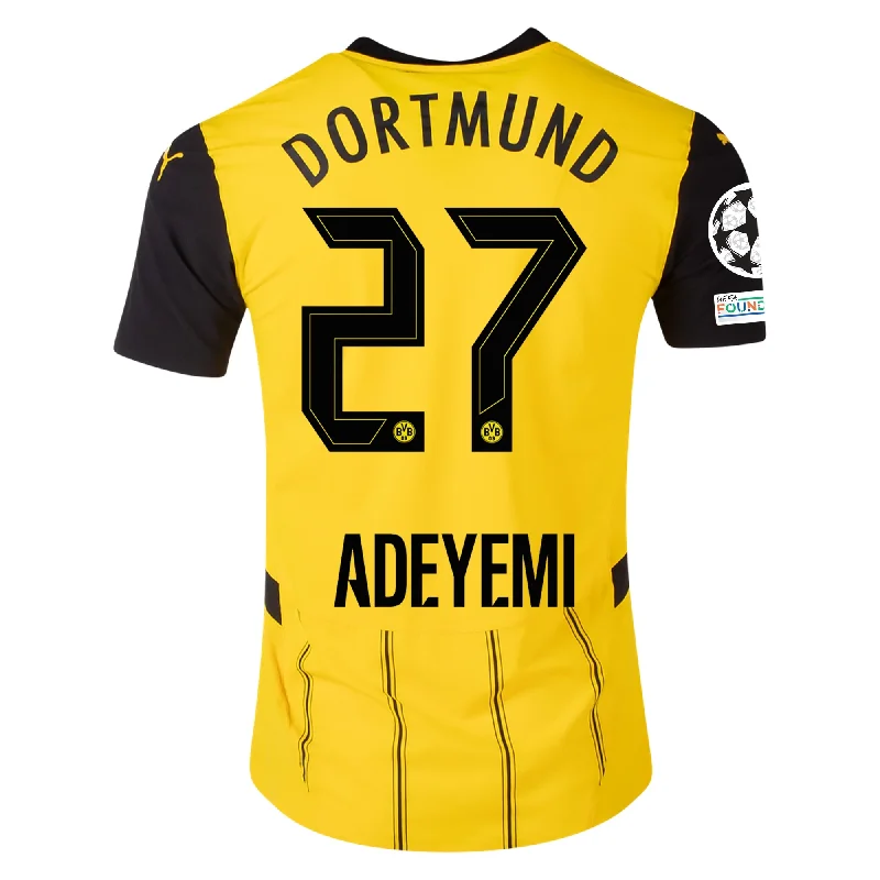 Men's Custom - Embroidered Volleyball Jerseys for Team Uniforms or Personalized GearPuma Borussia Dortmund Authentic Karim Adeyemi Home Jersey w/ Champions League Patches 24/25 (Faster Yellow/Puma Black)