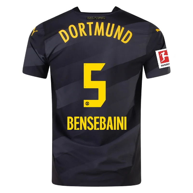 Men's Throwback Tennis Jerseys Inspired by Iconic Matches and PlayersPuma Borussia Dortmund Authentic Ramy Bensebaini Away Jersey w/ Bundesliga Patch 24/25 (Puma Black/Faster Yellow)