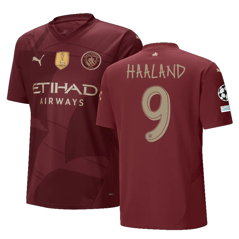 Men's Moisture - Wicking Lacrosse Jerseys with Mesh Panels for Optimal Performance on the FieldPuma Manchester City Erling Haaland Third Jersey w/ Champions League + Club World Cup Patch 24/25 (Dark Jasper)