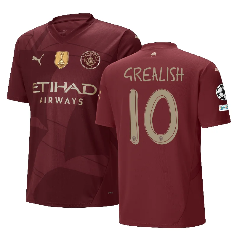 Men's Basketball Jerseys with Signature Player Logos for a Fan - Favorite LookPuma Manchester City Jack Grealish Third Jersey w/ Champions League + Club World Cup Patch 24/25 (Dark Jasper)