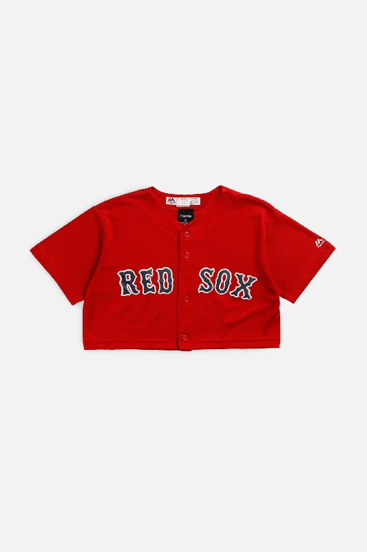 Men's Vintage American Football Jerseys of Legendary Teams for Collectors and FansRework Crop Boston Red Sox MLB Jersey - S