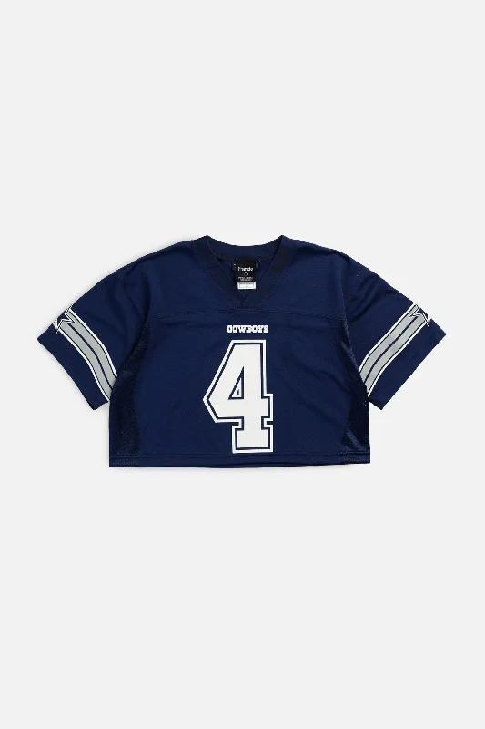 Men's Custom - Printed Baseball Jerseys with Player Names and Numbers for Personalized StyleRework Crop Dallas Cowboys NFL Jersey - S