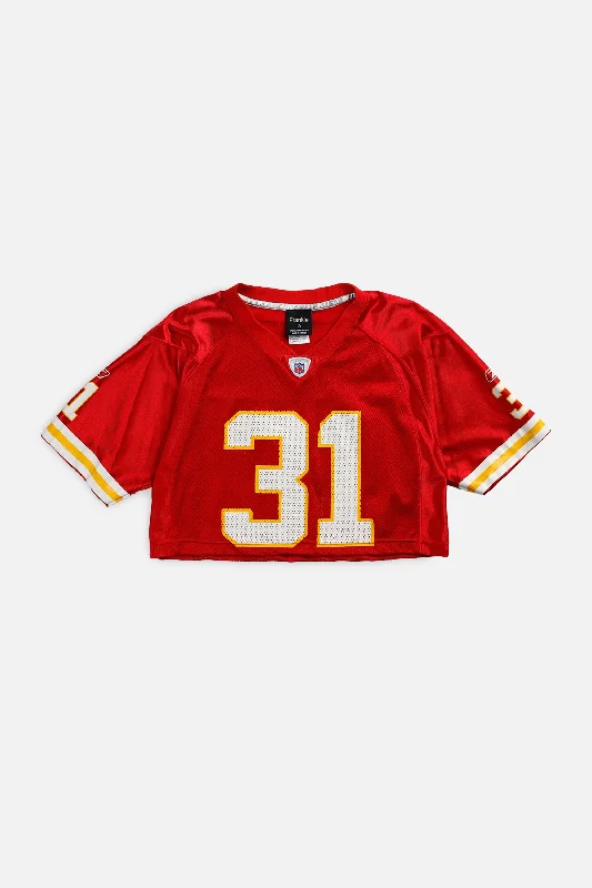 Men's Throwback Tennis Jerseys Inspired by Iconic Matches and PlayersRework Crop Kansas City Chiefs NFL Jersey - S