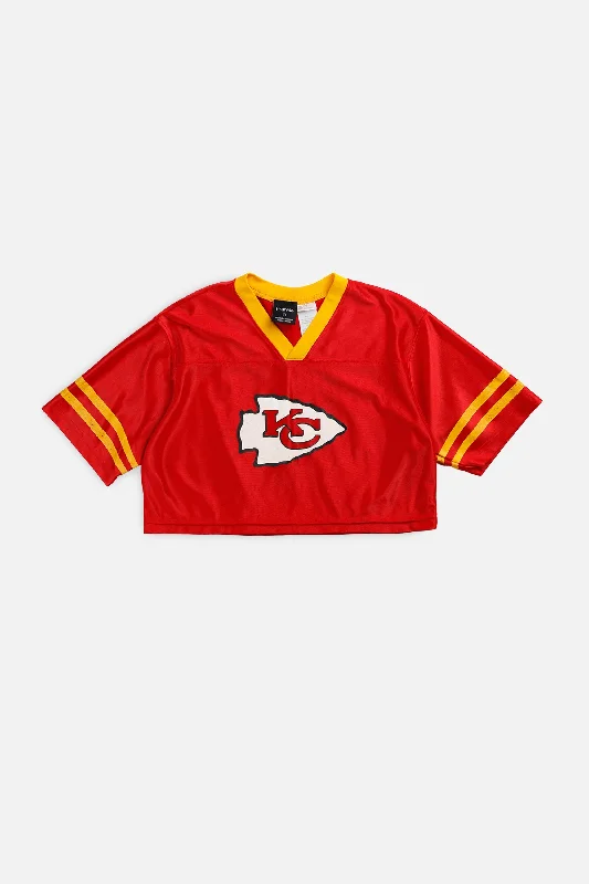 Men's Moisture - Wicking Golf Jerseys with UV Protection for Comfortable Rounds on the CourseRework Crop Kansas City Chiefs NFL Jersey - S