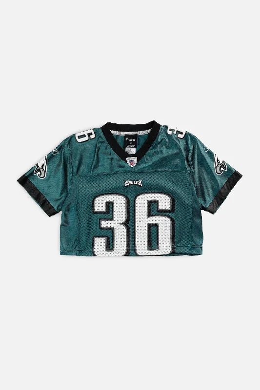 Men's Cycling Jerseys with Reflective Stripes for Safe and Stylish Rides at NightRework Crop Philadelphia Eagles NFL Jersey - XS