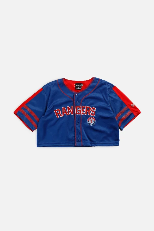 Men's Retro Soccer Jerseys of Famous Clubs from the 90s for Nostalgic Football EnthusiastsRework Crop Texas Rangers MLB Jersey - M