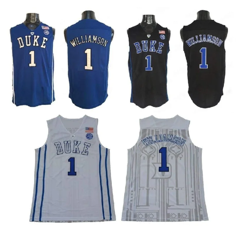 Men's Basketball Jerseys with Signature Player Logos for a Fan - Favorite LookZion Williamson #1 Duke Basketball Jersey