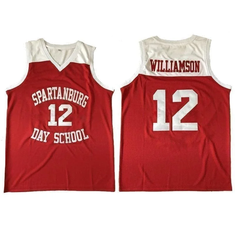 Men's Custom - Printed Baseball Jerseys with Player Names and Numbers for Personalized StyleZion Williamson #12 Spartanburg Griffins Day High School Jersey