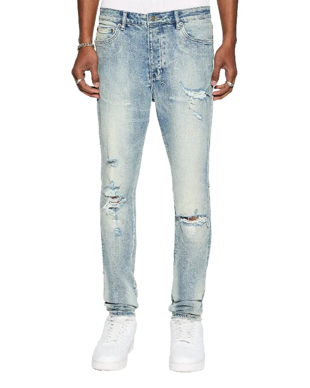 Men's Jeans with a Frayed Hem for a Casual and Effortless StyleCHITCH PUNK BLUE THRASHED