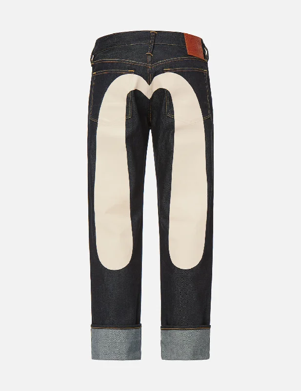 Men's Jeans with a Frayed Hem for a Casual and Effortless StyleDaicock Print Baggy Jeans #2000