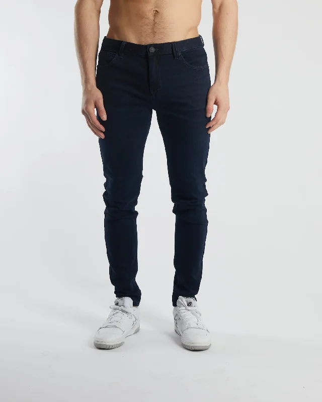 Men's Jeans with a Cargo - Inspired Knee Pocket for Extra StorageSaxon Skinny Inky Blue