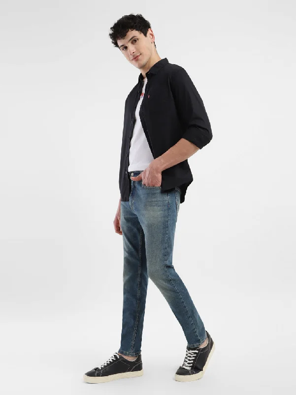 Men's Stretch Jeans with a Moisture - Wicking Lining for Active LifestylesMen's 512 Dark Blue Slim Tapered Fit Jeans