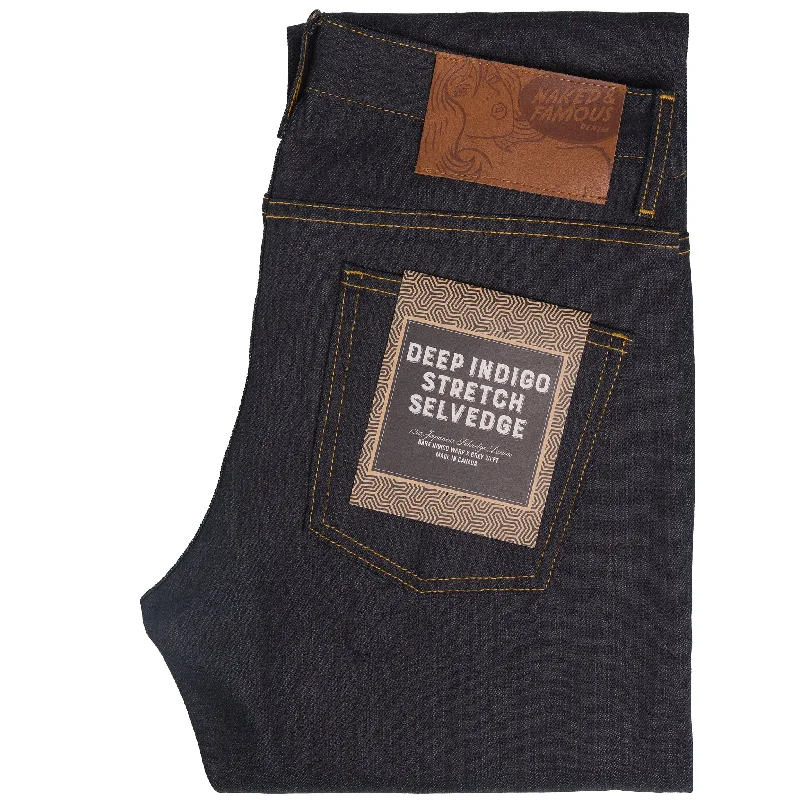 Men's Slim Fit Stretch Jeans in Dark Wash for a Modern and Comfortable LookSkinny Guy - Deep Indigo Stretch Selvedge