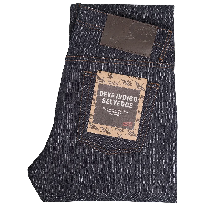 Plus Size Men's Straight Leg Jeans with Reinforced Knees for DurabilityWeird Guy - Deep Indigo Selvedge