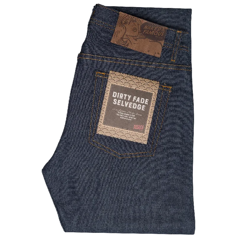 Men's Low - Rise Jeans in a Light Wash for a Casual and Youthful LookWeird Guy   -   Dirty   Fade   Selvedge