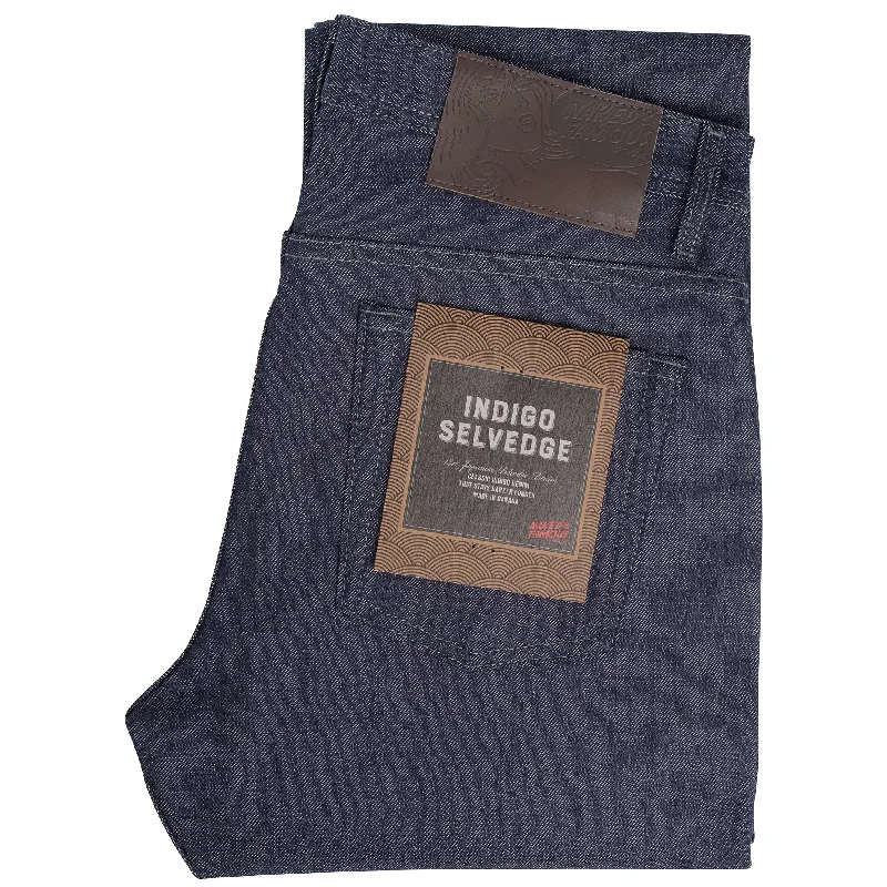 Plus Size Men's Relaxed Fit Jeans with a Tapered Leg for a Laid - Back VibeWeird Guy - Indigo     Selvedge