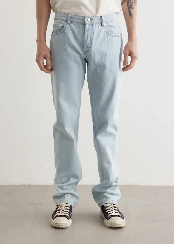 Plus Size Men's Relaxed Fit Jeans with a Faded Wash for a Vintage - Inspired LookNew Standard Jeans