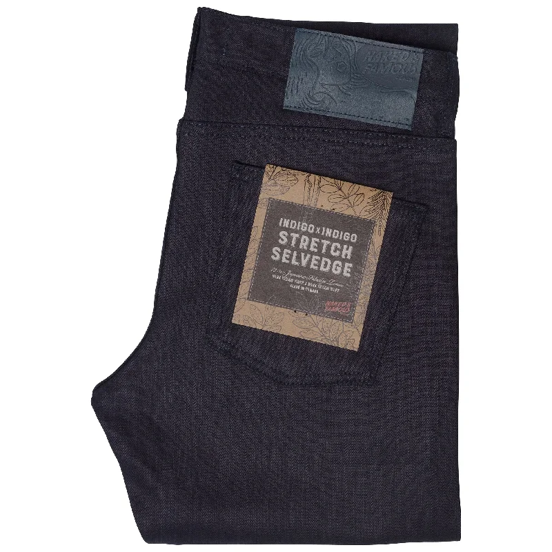 Men's Low - Rise Jeans in a Light Wash for a Casual and Youthful LookSuper Guy - Indigo / Indigo Stretch Selvedge