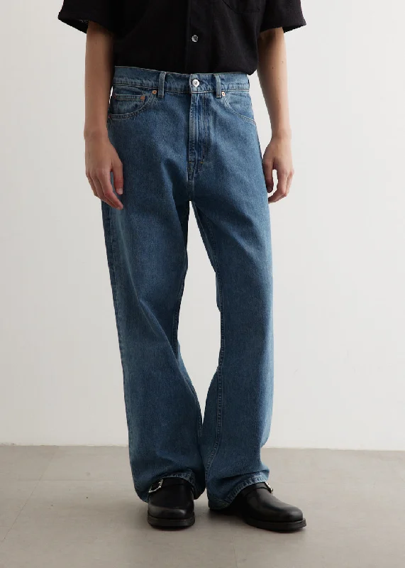 Plus Size Men's Relaxed Fit Jeans with a Faded Wash for a Vintage - Inspired LookThird Cut Jeans