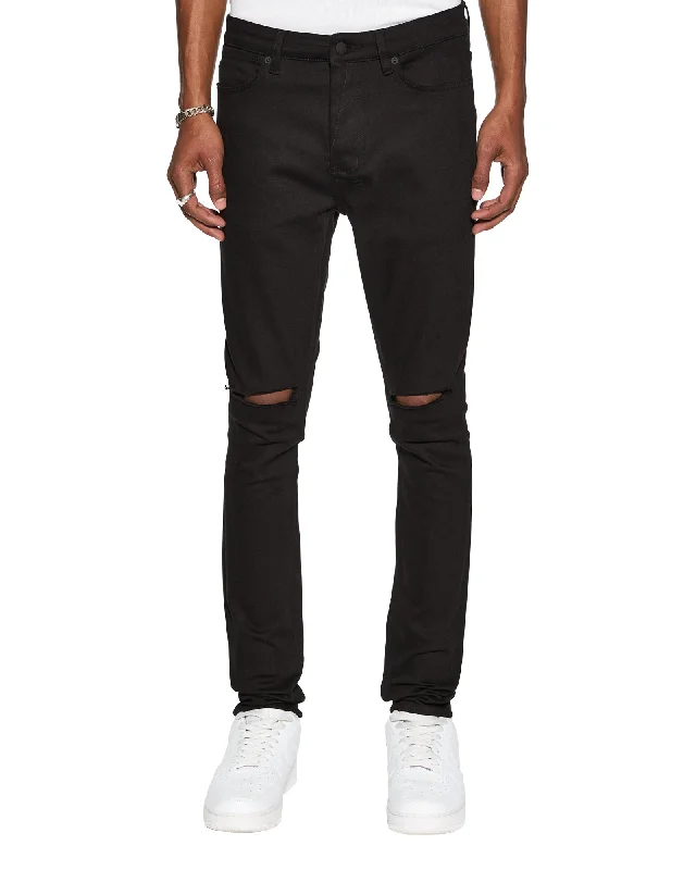 Plus Size Men's Relaxed Fit Jeans with a Tapered Leg for a Laid - Back VibeVAN WINKLE ACE BLACK SLICE