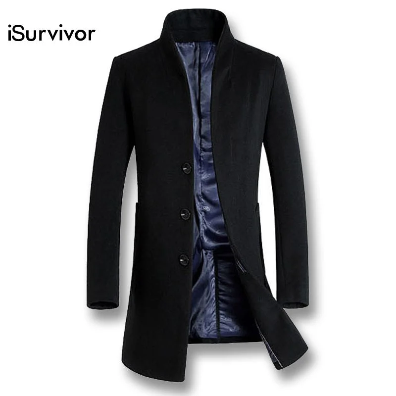 Embroidered men jackets with intricate floral designs for a unique aesthetic2018 Men Smart Casual Wool Coats Jackets Jaqueta Masculina Male Casual Fashion Slim Fitted Single Breasted Wool Coats Outwear