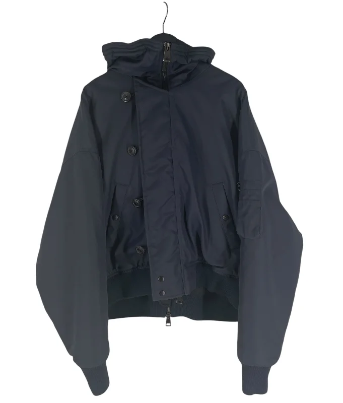 Men jackets with a hidden interior pocket for secure storageY/PROJECT/Blouson/L/Nylon/NVY/FULLZIPBOMBERJACKET