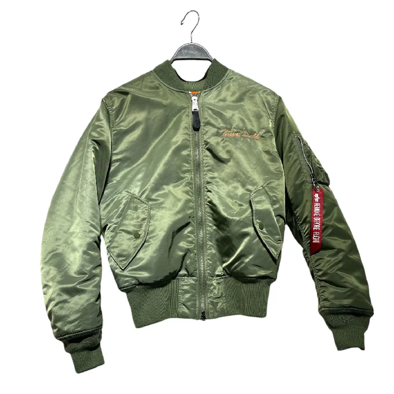 Men jackets with a built - in hood that can be stowed away when not in useTRAVIS SCOTT/Flight Jkt/S/Nylon/GRN/RODEO FLIGHT JKT