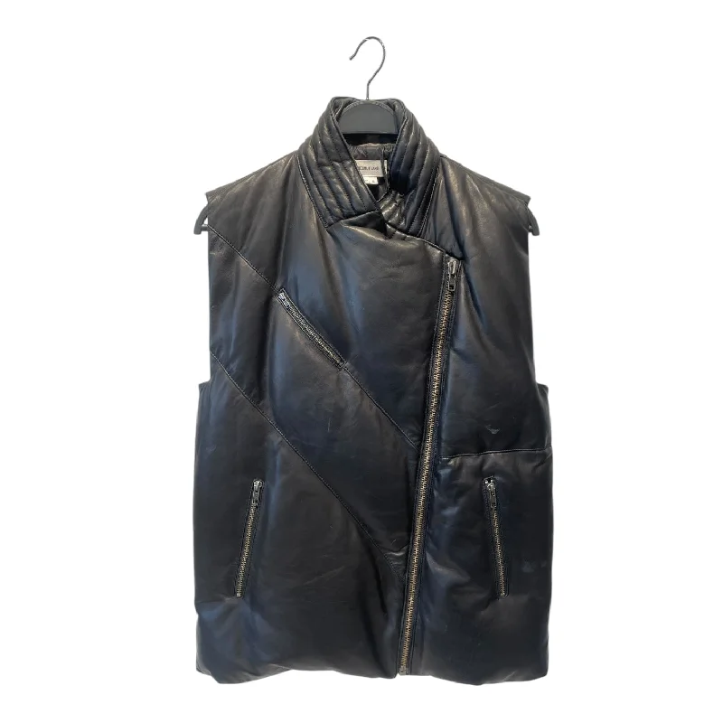 Men jackets with a hidden interior pocket for secure storageHelmut Lang/Puffer Vest/M/Leather/BLK/MOTO