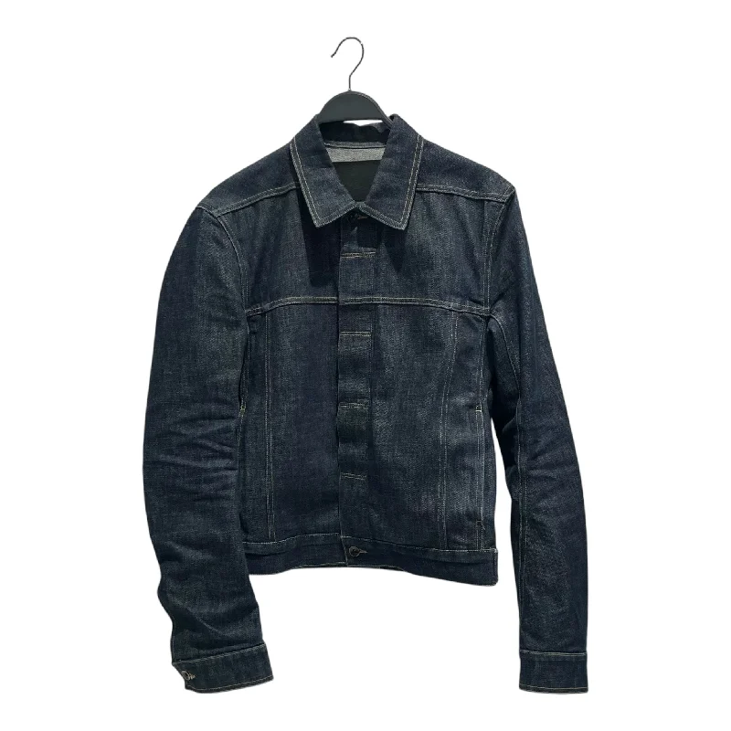 Embroidered men jackets with intricate floral designs for a unique aestheticRick Owens/Denim Jkt/M/Denim/NVY/Selvedge Workers Jacket