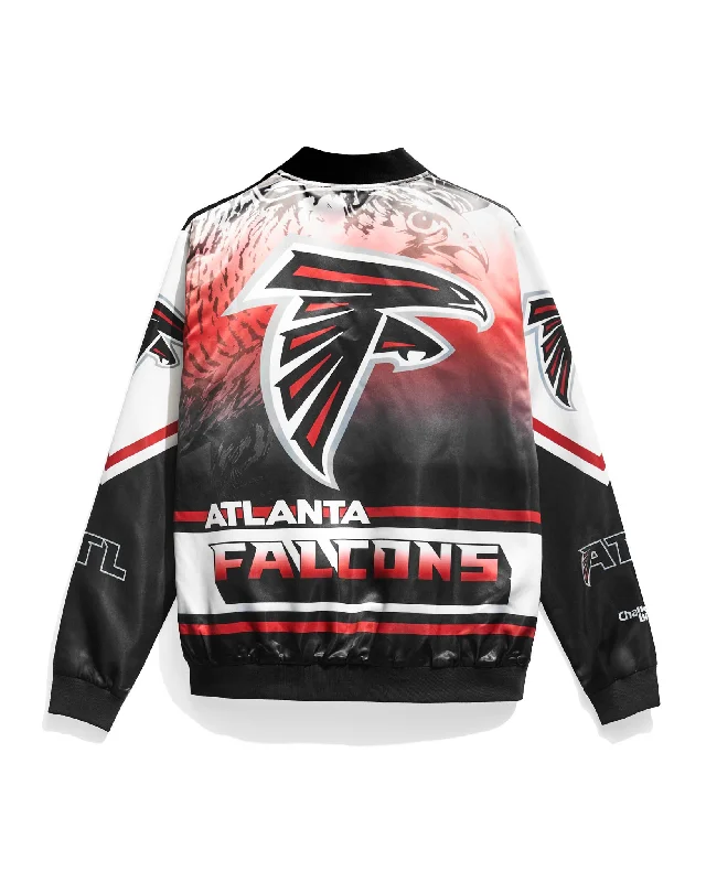 Men jackets with a zip - off sleeves to convert to a vestAtlanta Falcons Fanimation Satin Jacket