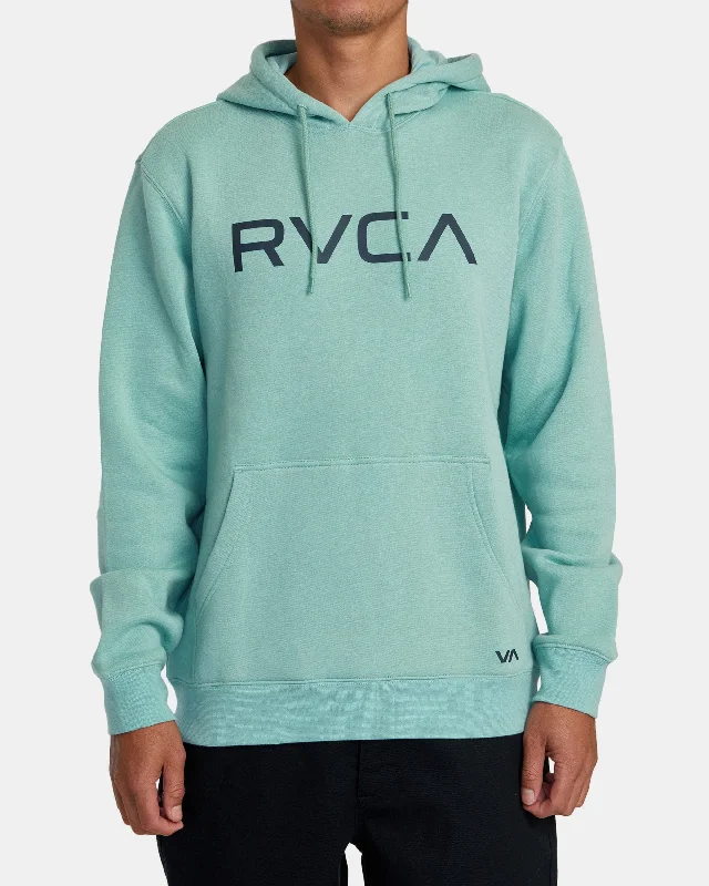 Bomber men jackets with ribbed cuffs for a classic 80s styleBig RVCA Hoodie - Granite Green