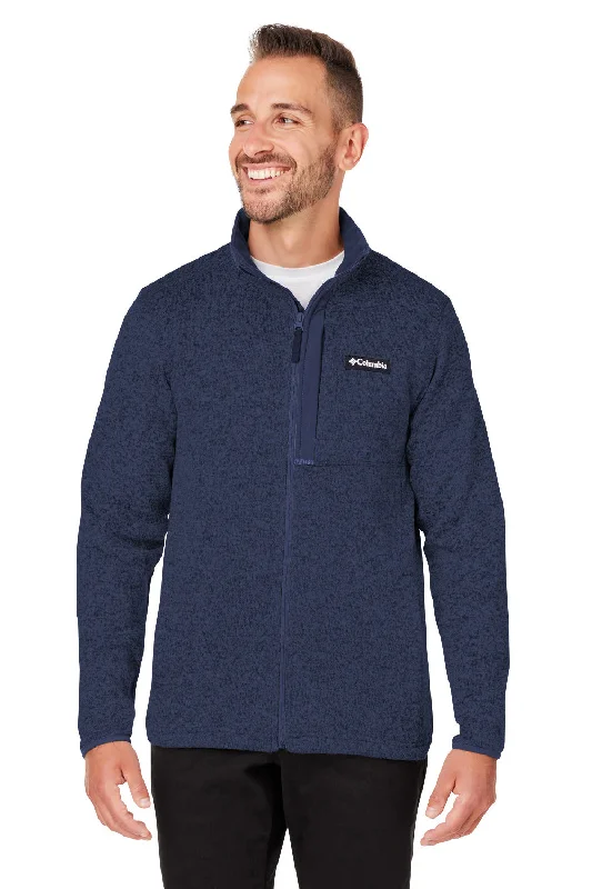 Lightweight men jackets made from recycled nylon for eco - friendly travelColumbia Mens Sweater Weather Full Zip Jacket - Collegiate Navy Blue