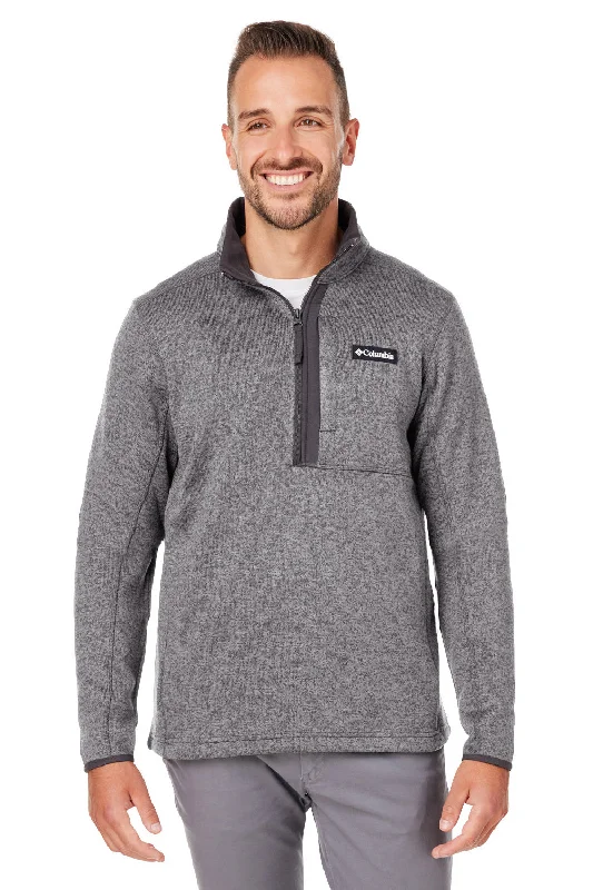 Hooded men jackets with a detachable faux - fur trim for added warmthColumbia Mens Sweater Weather Full Zip Jacket - Heather City Grey