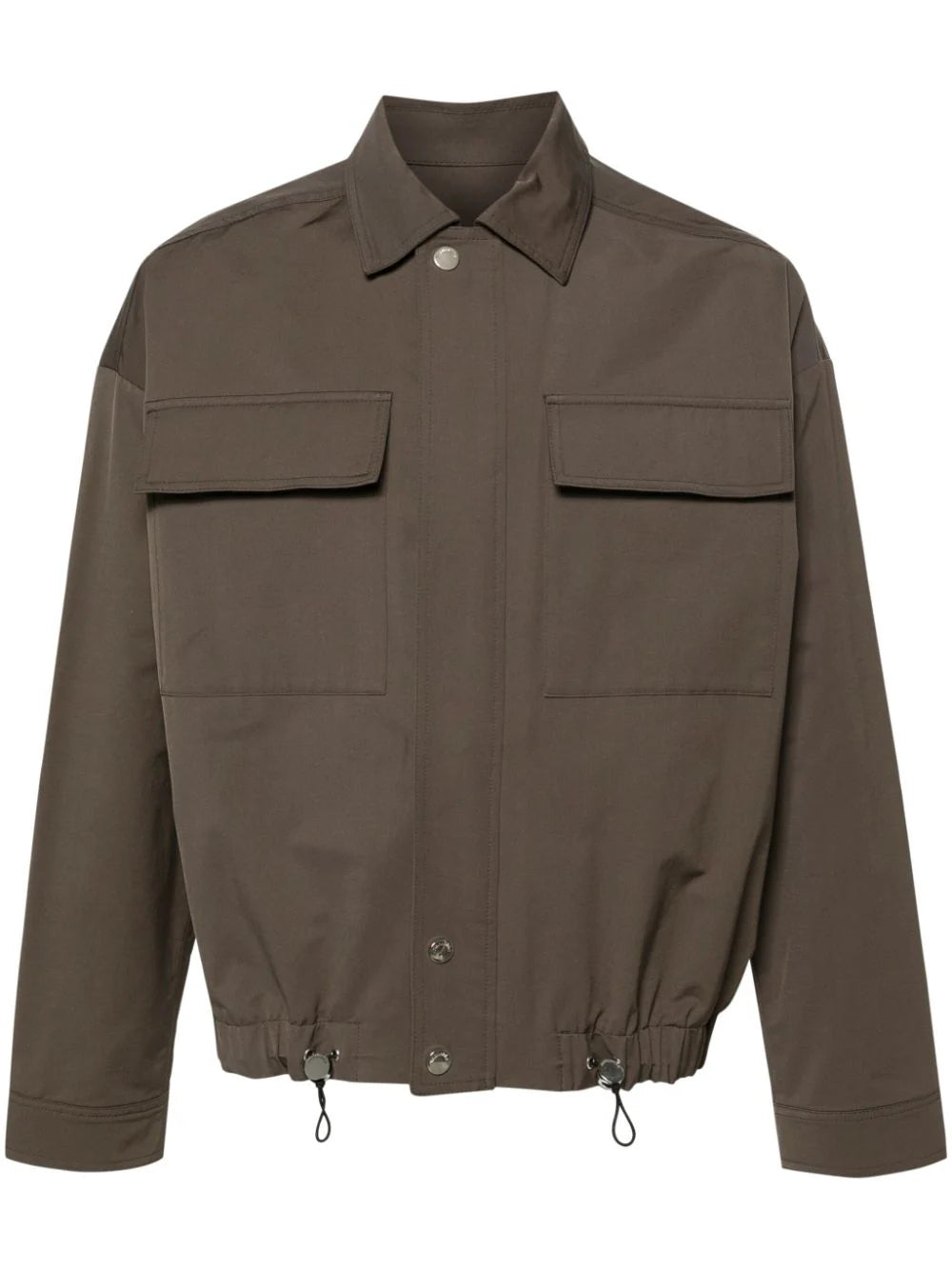 Corduroy men jackets in earthy tones for a rustic charmDrawstring Twill Shirt Jacket