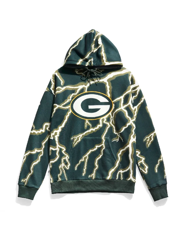 Bomber men jackets with ribbed cuffs for a classic 80s styleGreen Bay Packers Lightning Hoodie