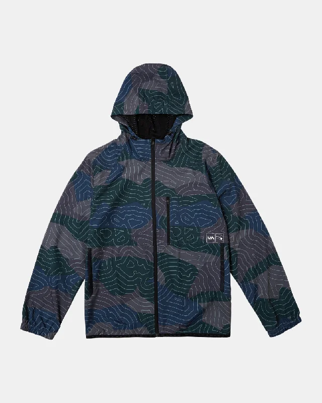 Men jackets with a built - in hood that can be stowed away when not in useHawaii Yogger Hooded Fleece - Hawaii Topo Camo