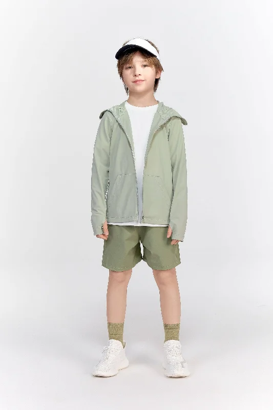 Men jackets with a zip - off sleeves to convert to a vestKid's UPF Protection Jacket  Hero Style