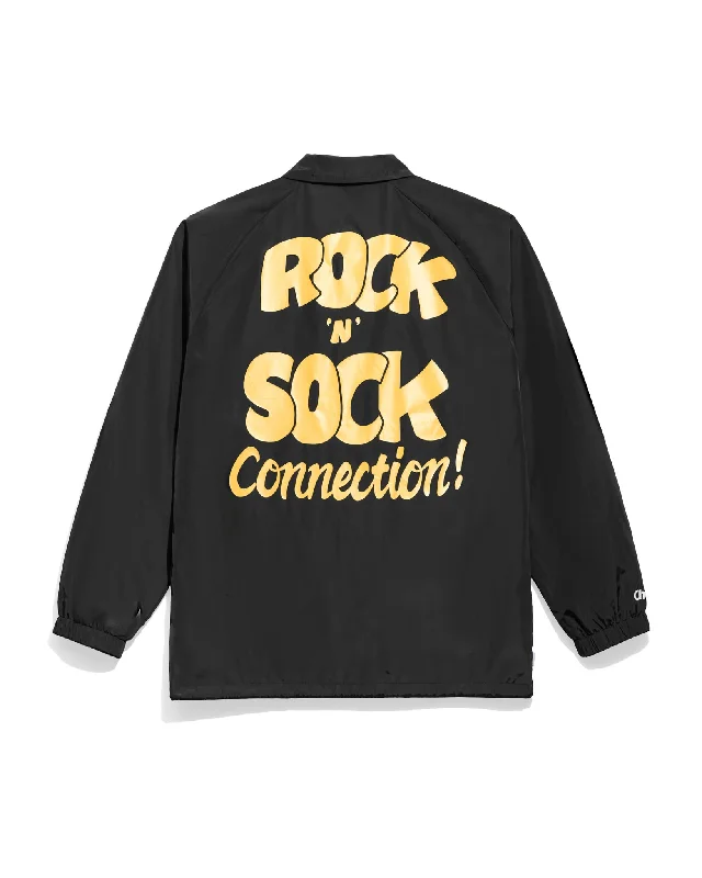 Waterproof men jackets with taped seams for heavy rain protectionMankind Rock 'n' Sock Connection Coaches Jacket