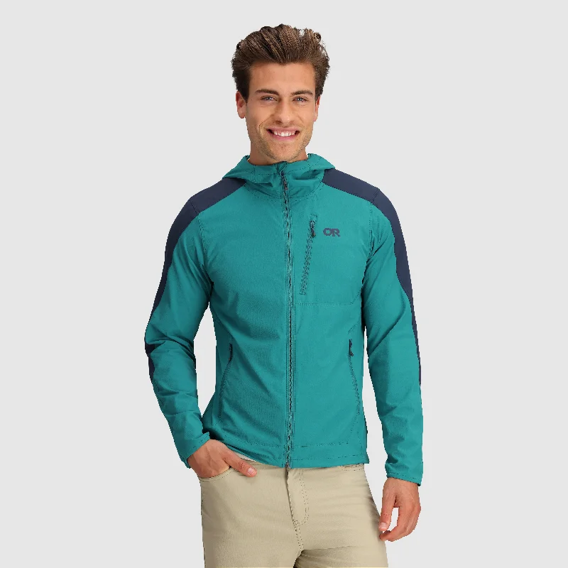 Lightweight men jackets made from recycled nylon for eco - friendly travelMen's Ferrosi Hoodie