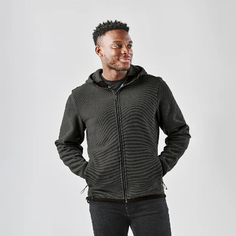 Men jackets with a media - friendly pocket for easy access to gadgetsMen's Medusa Fleece Hoody - QMX-1