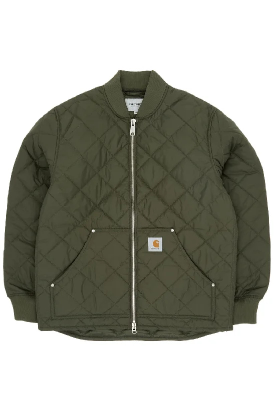 Men jackets with a media - friendly pocket for easy access to gadgetsCarhartt WIP Men's Myton Liner - Office Green