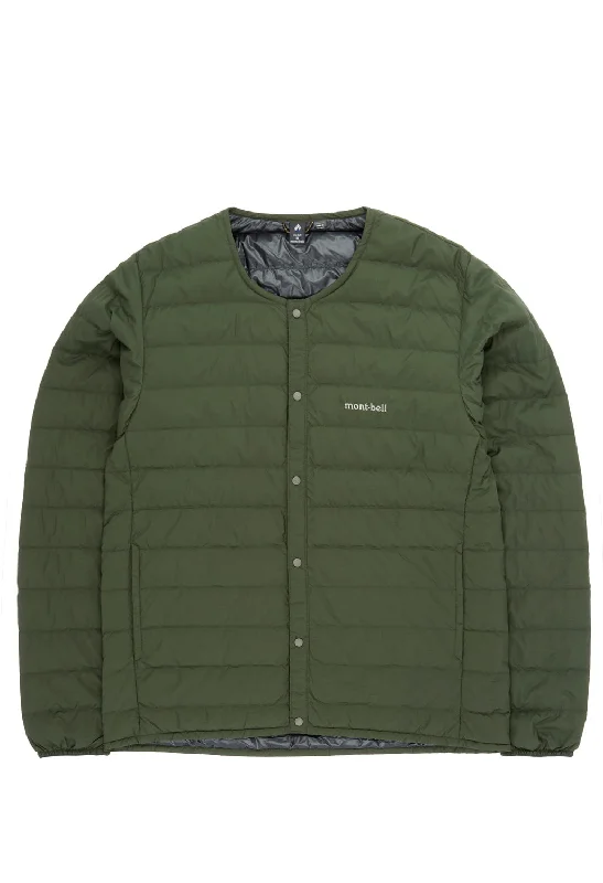 Fleece - lined men jackets for cold - weather commutingMontbell Men's Superior Down Round Neck Jacket - Dark Green