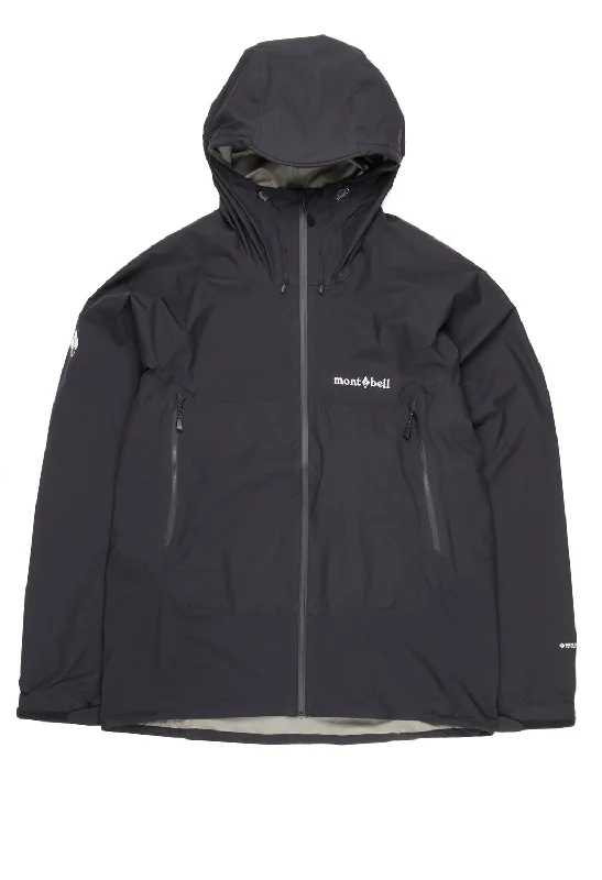 Men jackets with a media - friendly pocket for easy access to gadgetsMontbell Men's Rain Trekker Jacket - Black