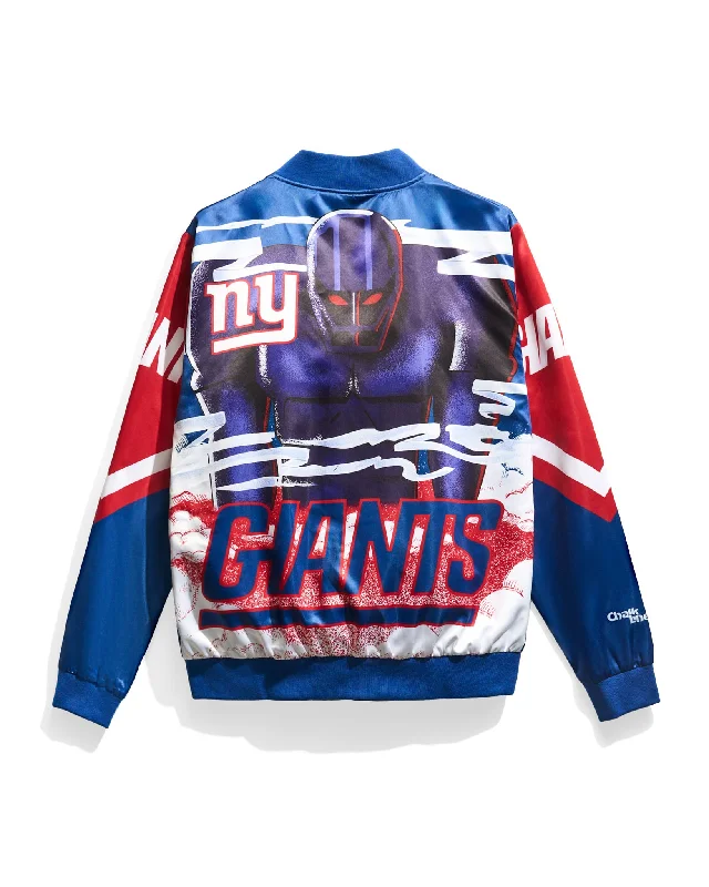 Corduroy men jackets in earthy tones for a rustic charmNew York Giants Fanimation Satin Jacket