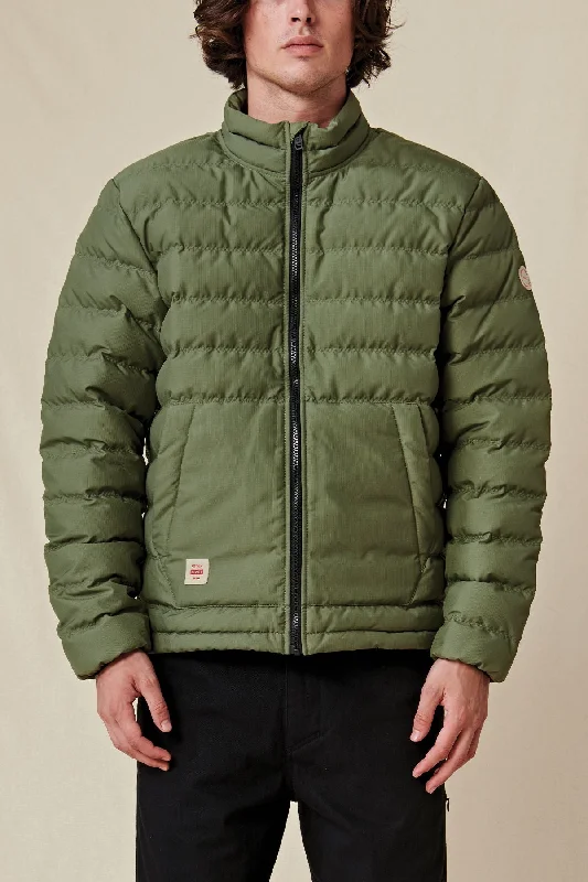 Men jackets with a zip - off sleeves to convert to a vestPrime Down Jacket - Olive